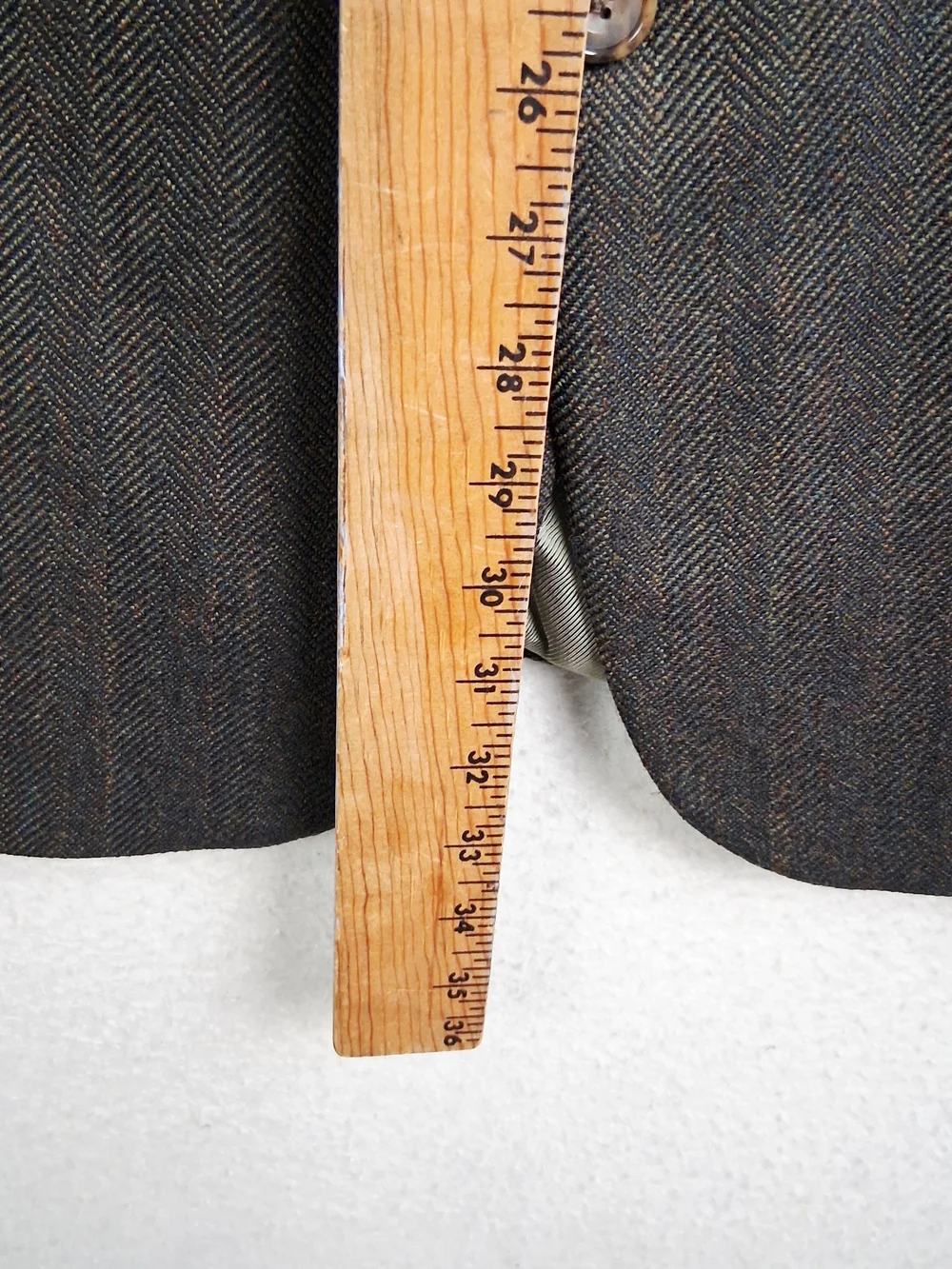 VTG Oscar de la Renta Herringbone Tweed Blazer Jacket 42R Wool 3 Button Brown